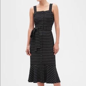 Stripe Button Flare Shirt Dress (Banana Republic)